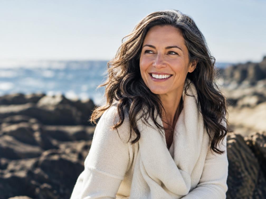 Woman in her 40s outdoors
