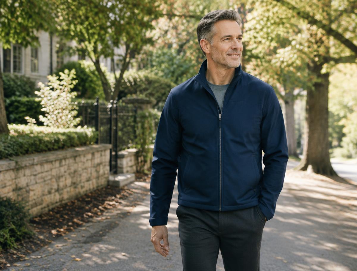 Man on a morning walk